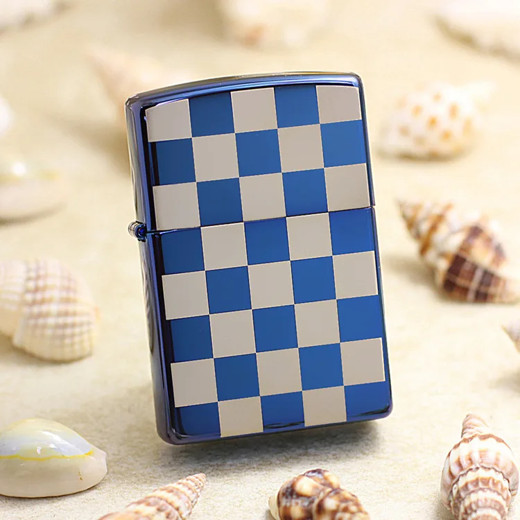 

Маленькая квадратная медная ветрозащитная сигаретная керосиновая Зажигалка Zippo с кодом защиты от подделки