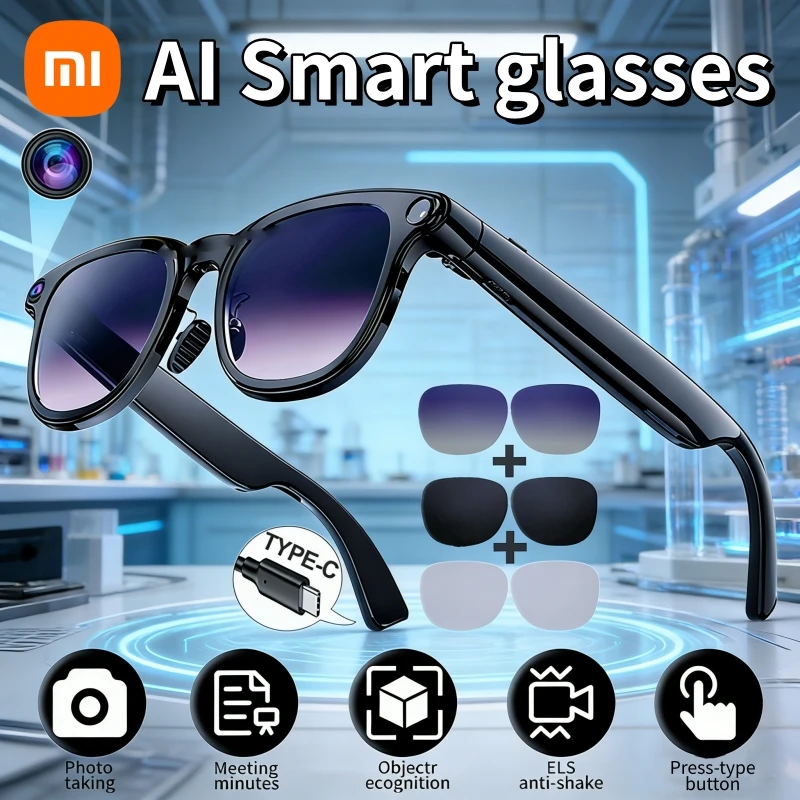 Фото Умные очки Xiaomi AI: многофункциональная камера для фото и видеосъемки, синхронный перевод, распознавание AI, 2026 №2