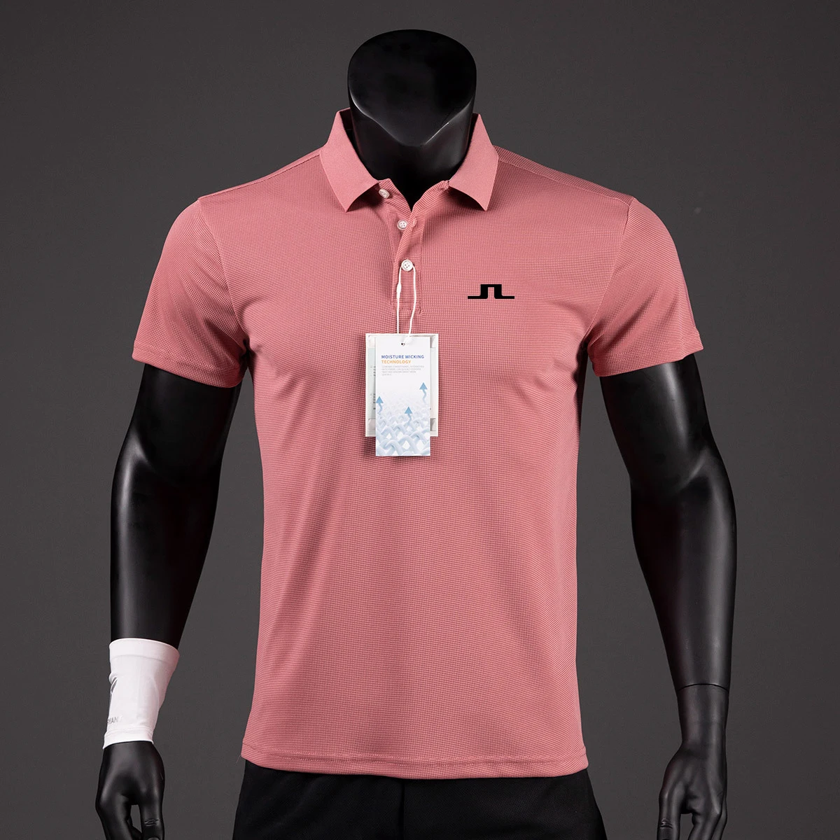 2023 Men's Polo Shirt Summer Quick Dried Sports Jersey Polo Shirt Women's Golf Breathable Polo Neck Reflective Stripe T-shirt