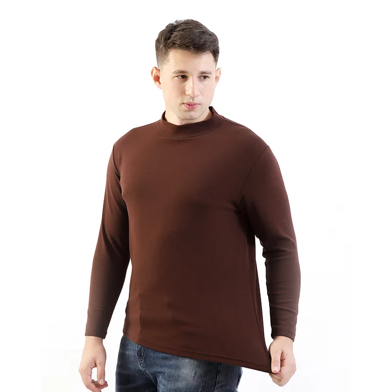 Мужской свитер dadwear утолщенный теплый полувысокий воротник осенне-зимний