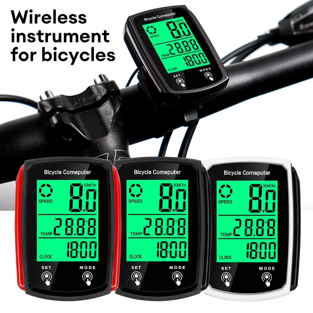 Wireless Meter Bicycle Computer Speedometer Waterproof Bike Kilometer Counter Temperature Display Cycling Accessories