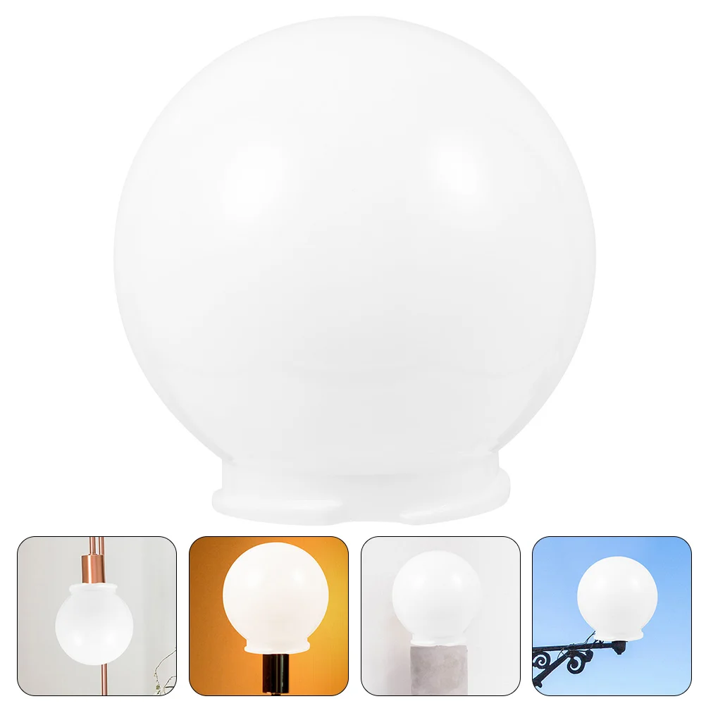 

Ball Lampshade Porch Light Cover Globe Replacement Chandelier White Acrylic Adornment Outdoor