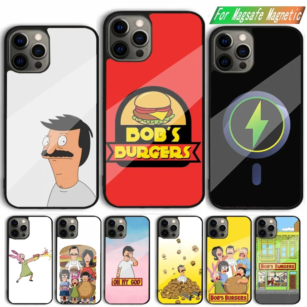 Чехол для телефона Cartoon B-Bobs-S-BurgersS iPhone 15 14 13 12 11 Plus Pro Max Mini Magsafe с магнитной