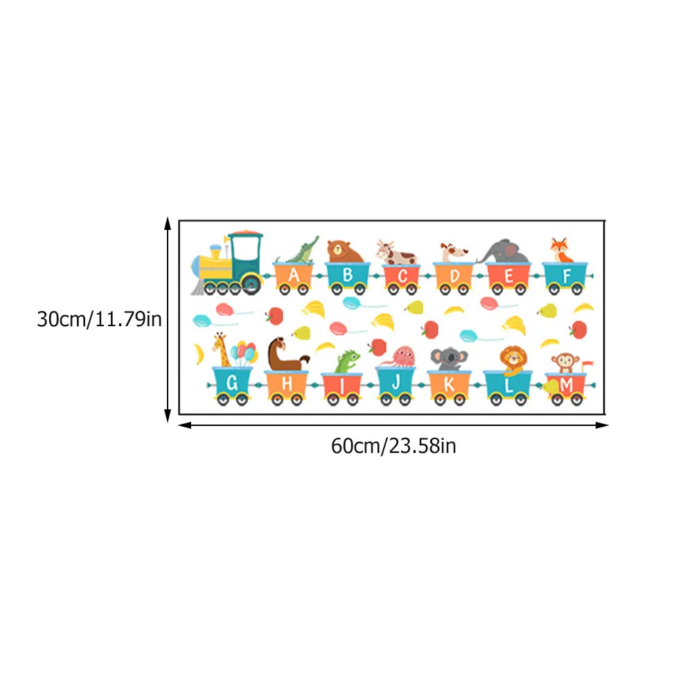 2-листый поезд английская наклейка на стену наклейки с алфавитом детские