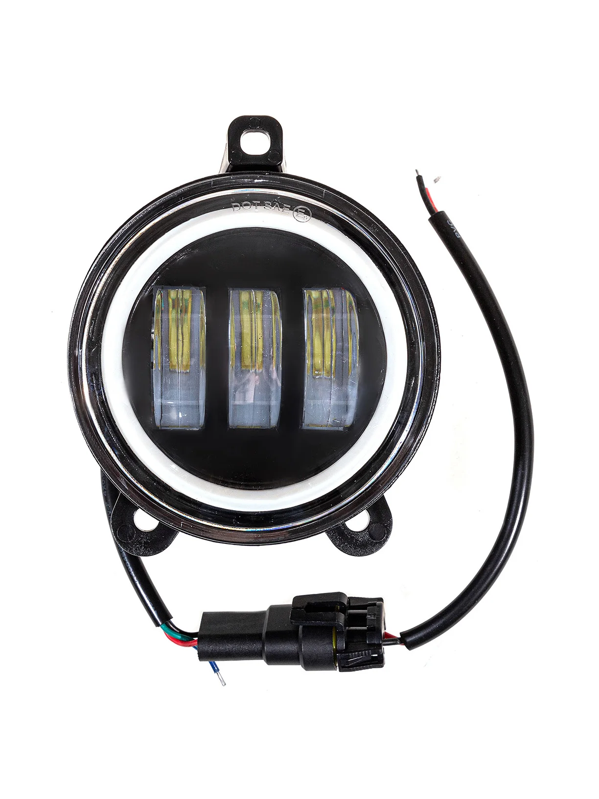 Фара светодиодная OFF ROAD 115*100*92 мм круглая 12V/24V 30W 6000К SKYWAY 3 диода LADA Priora I с