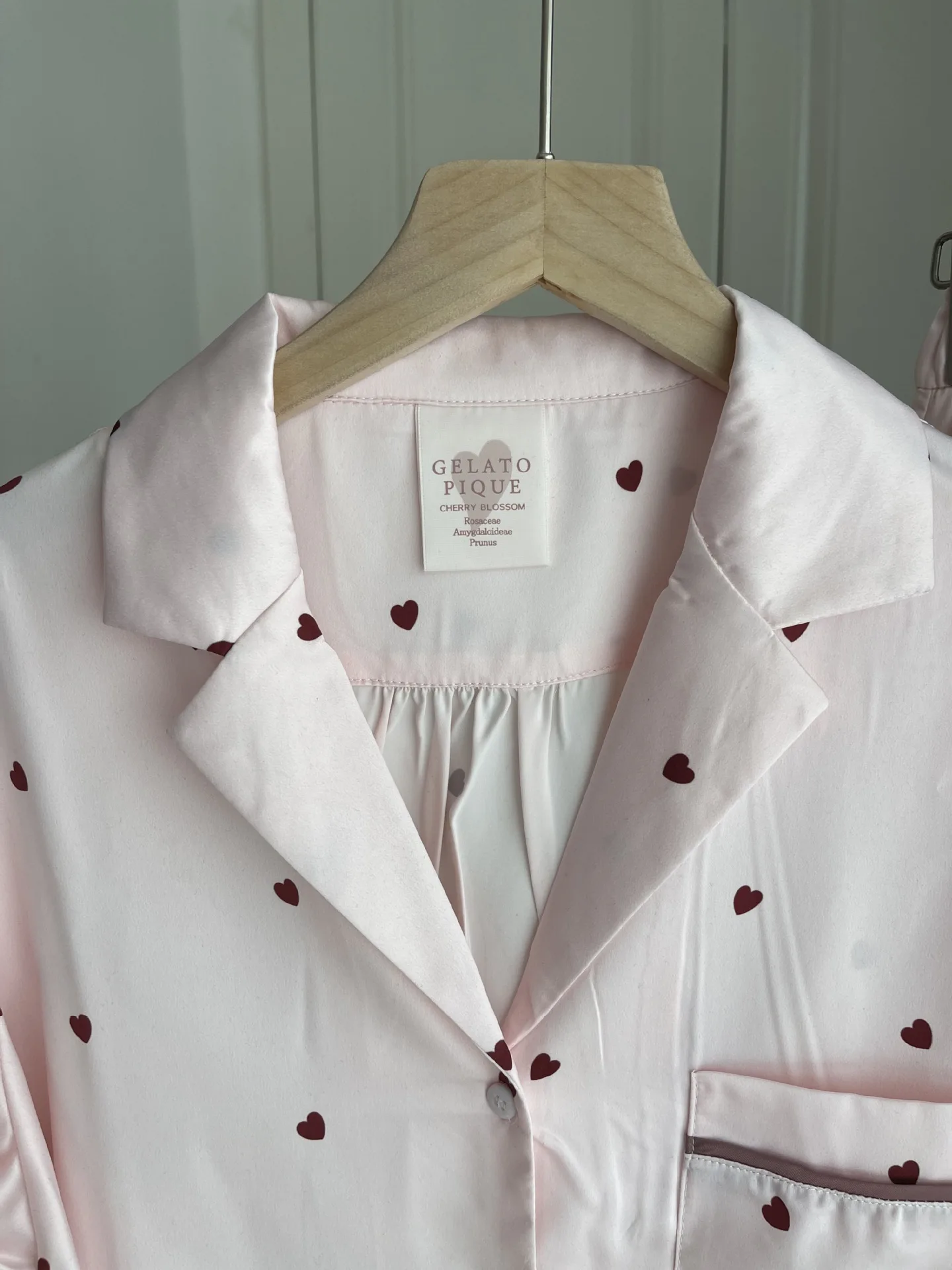 Satin Homewear Set Room Wear Gelato Pique 2023 Spring Summer New Women's Pajamas Pants Love Prints