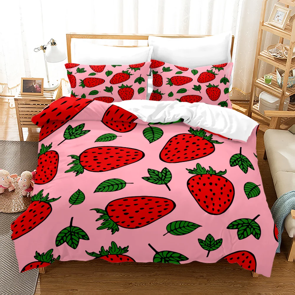 

Fruit Series 3D Print Pattern Bedding Set Quilt Cover Home Bedroom Decor Queen King Size Duvet Cover Set Pillowcase Bedding Set