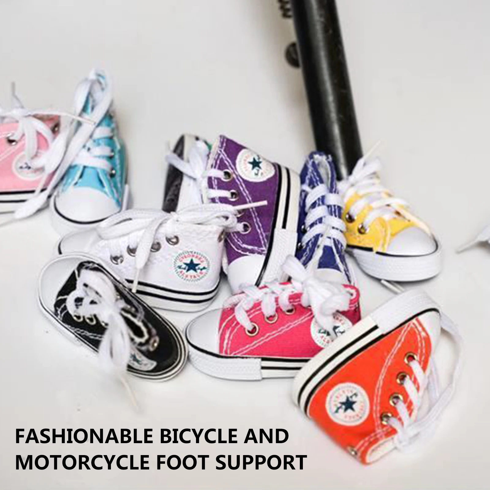 

1 Pcs Creative Tripod Cover for Motorcycle Bicycle Side Shoe Shape Foot Support Electric Bike Tripod Decor Mini Shoes Key