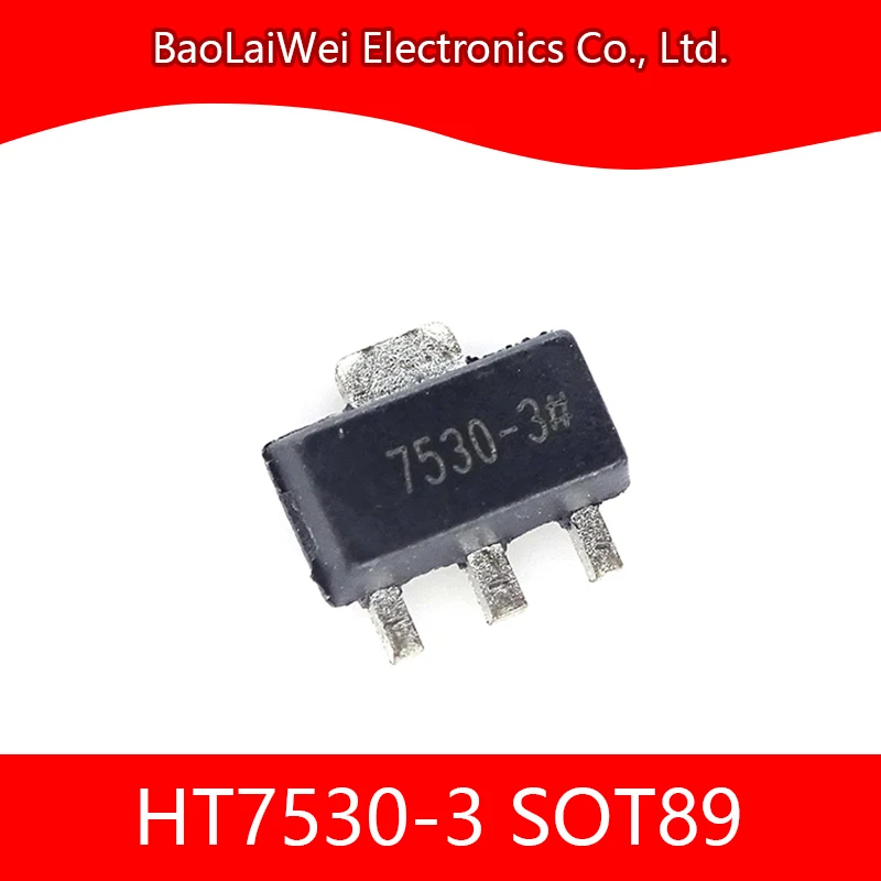 

500pcs HT7530-3 SOT89 chip Electronic Components Integrated Circuits 3.0V 100mA Low Power LDO Voltage Regulator stabilizer
