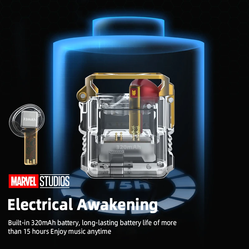 Disney Gaming Video Wireless Bluetooth Earphones 3D HIFI Surround Sound Quality,Rotatable Metal Headset,BTMV08