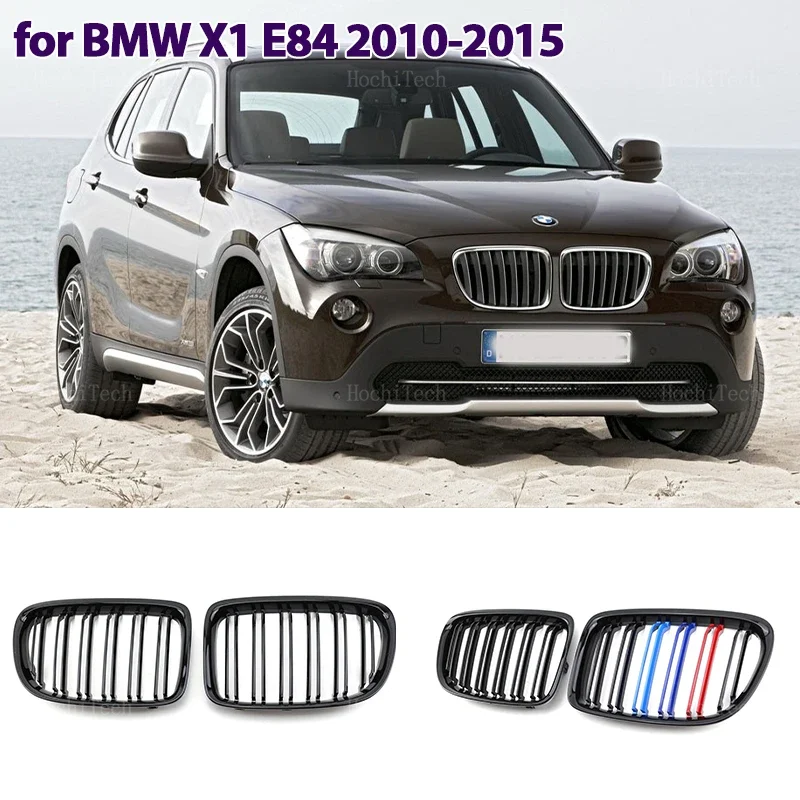 BMW X1 E84 2010-2015 Глянцевая Черная Спортивная Решетка Переднего Бампера С Двойной