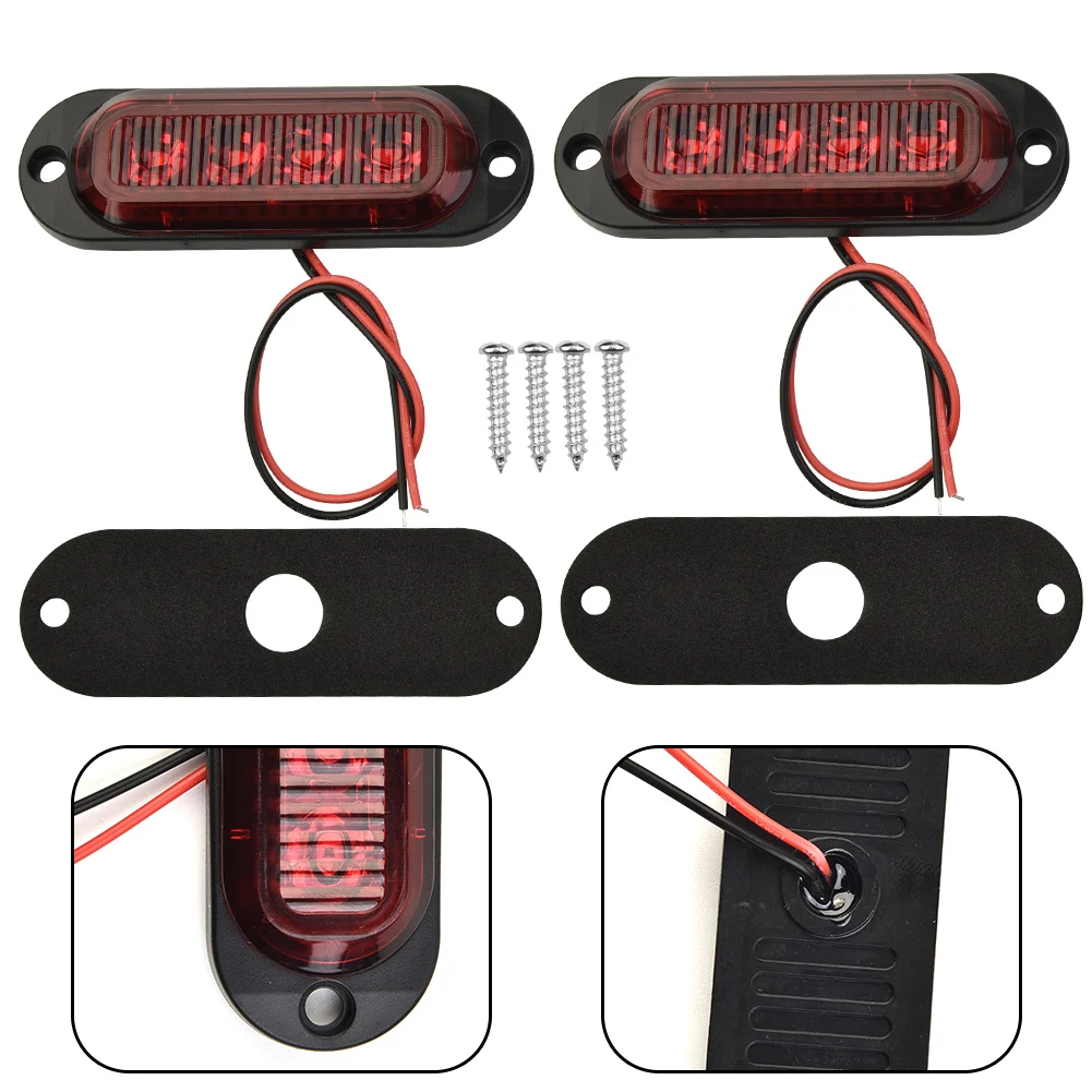 

Car Lights LED Marker Lights Shockproof High Quality Low Power Consumption Red Replacement Side Marker Clearance Trailer