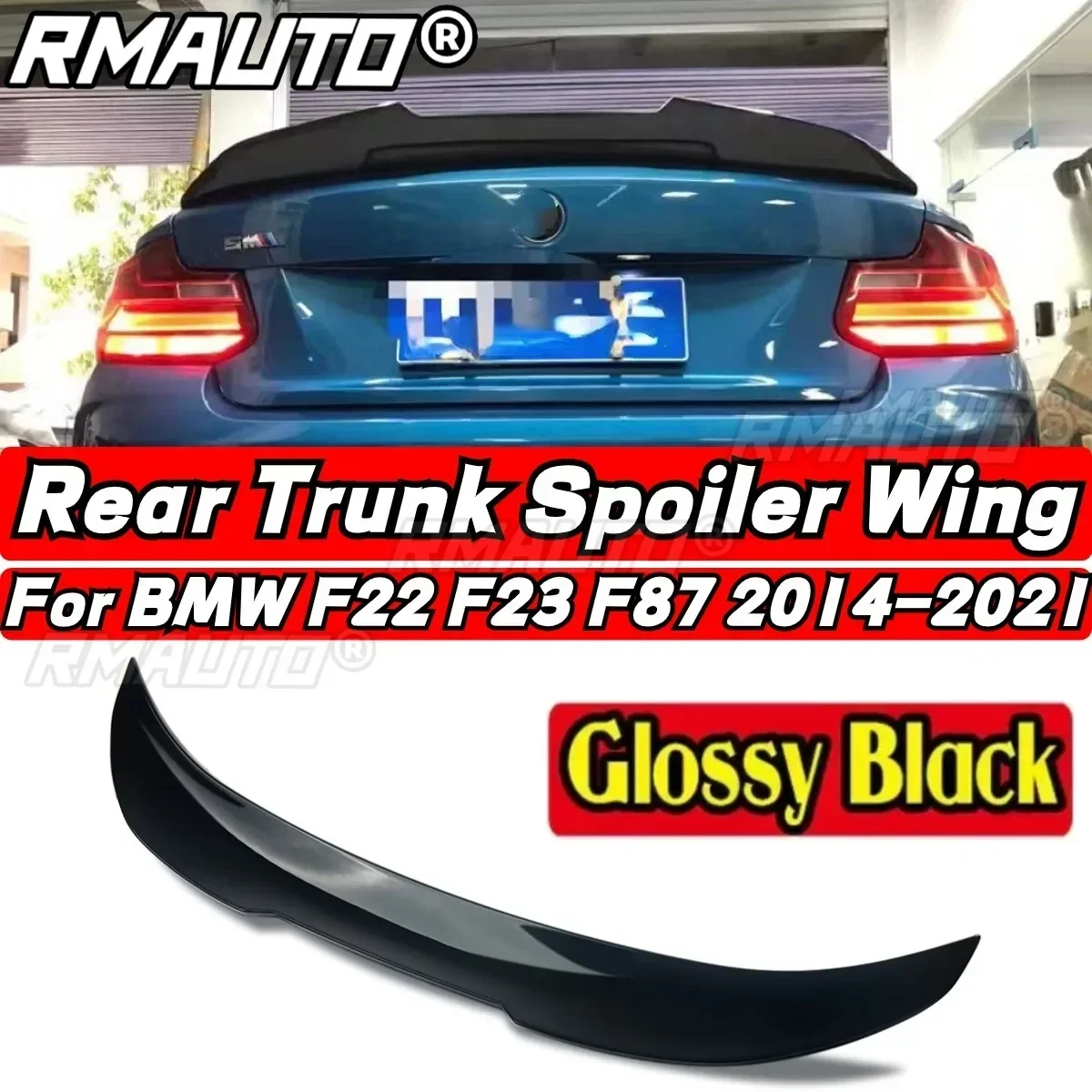 For BMW 2 Series F22 F87 M2 2014-2021 M240i 218i 220i Rear Spoiler Wing PSM Style Car Trunk Accessories