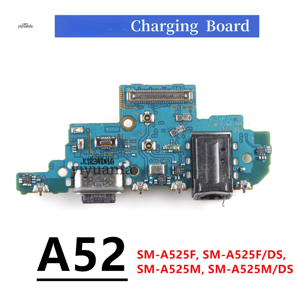 Плата зарядного устройства PCB Flex для Samsung Galaxy A52 4G A525 SM-A525F USB порт разъем