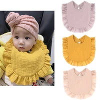 korean style baby lace shape feeding drool bib infants lace saliva towel soft pure cotton burp cloth scarf for newborn toddler