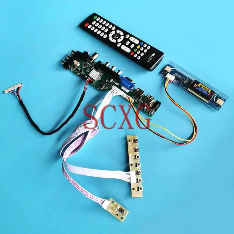 

3663 DVB Digital Controller Board Fit LP154WU2 LTN154CT02 DIY Kit 15.4" 1920*1200 USB VGA AV HDMI-Compatible 2-CCFL 30 Pin LVDS