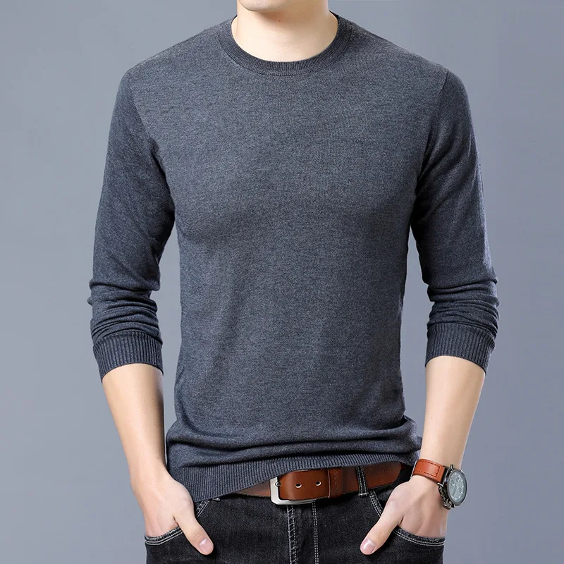 

2023 new sweater men round neck long sleeve knitted sweater men's clothing 93875