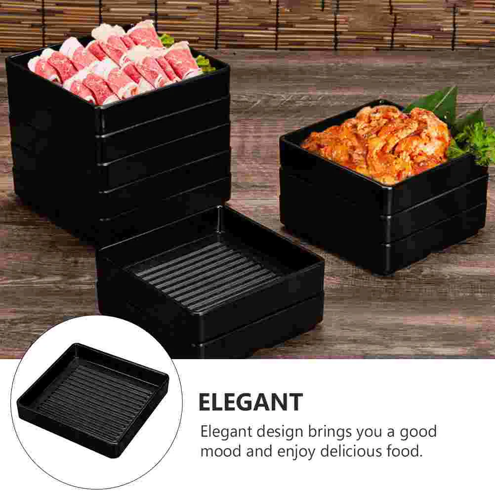 Креативная Квадратная тарелка для сервировки еды меламиновая барбекю