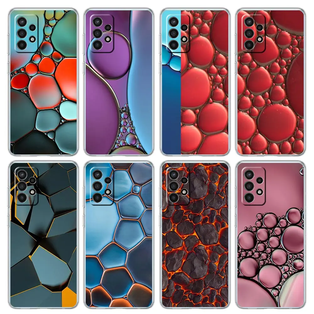 Pebblestone Drop Phone Case for Samsung Galaxy A53 A73 A13 A12 A51 A52 A50 A32 A31 A71 A70 A72 A21s A02s A22 A10 Cover Shell