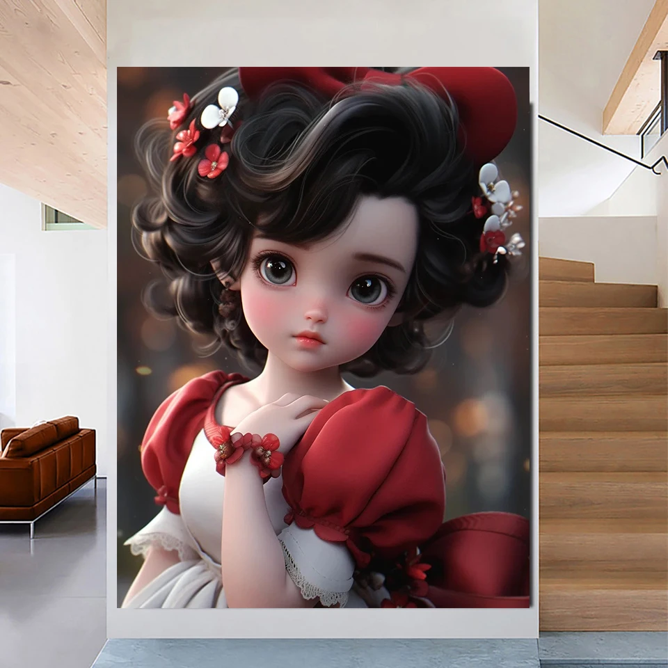 Милая Алмазная картина Яблоко для девочек полная квадратная круглая 5d Diy мозаика