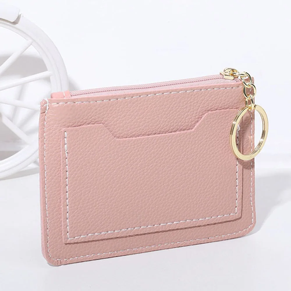 

Womens Small Wallet Cute Student Key Ring Pendant Short Wallet Trend Fashion Purse Coin Purse Ladies Card Bag Hasp Crad Holder