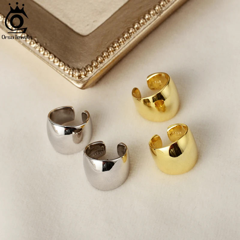 Круглые серьги-манжеты из стерлингового серебра 925 пробы