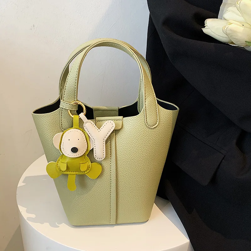 

Portable bag women's 2022 new vegetable basket women's bag Korean bucket bag niche design versatile One Shoulder Messenger Bag