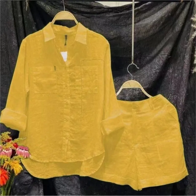 Shuangfuxiang летний хлопково-льняной комплект из 2 предметов