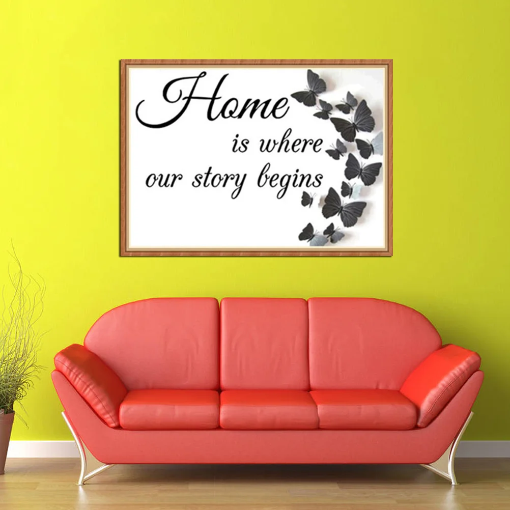 

Frameless 5D Diamond Embroidery Painting of Quotation Cross Stitch Printing Wall Decoration Craft Kits