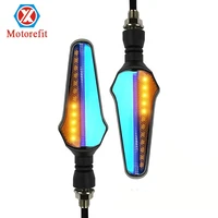 rts motorcycle modified led two color high brightness guide water turn signal indicator brake light