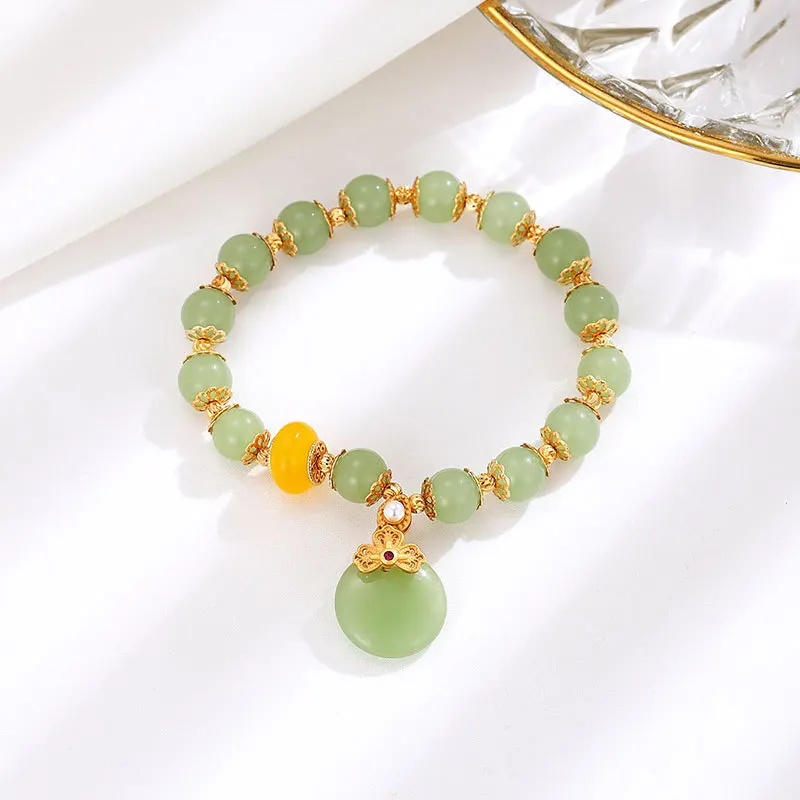 Натуральный нефритовый подвесной браслет Hotan в форме капли воды для женщин