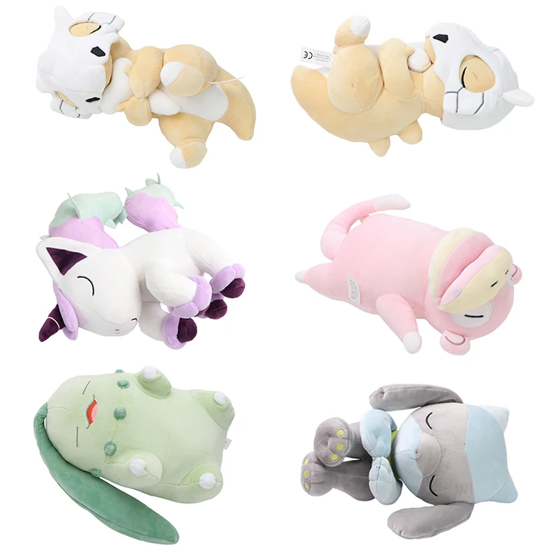 

16 Styles Pokemon Sleep Pillows Cubone Slowpoke Lucario Eevee Peluche Stuffed Dolls Galarian Ponyta Anime Cartoon Toys Gifts