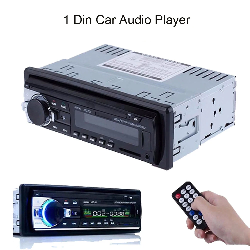 

JSD-520 Car Radio In Dash 1 Din Tape Recorder MP3 Player FM Audio Stereo USB/SD AUX Input ISO Port Bluetooth Autoradio