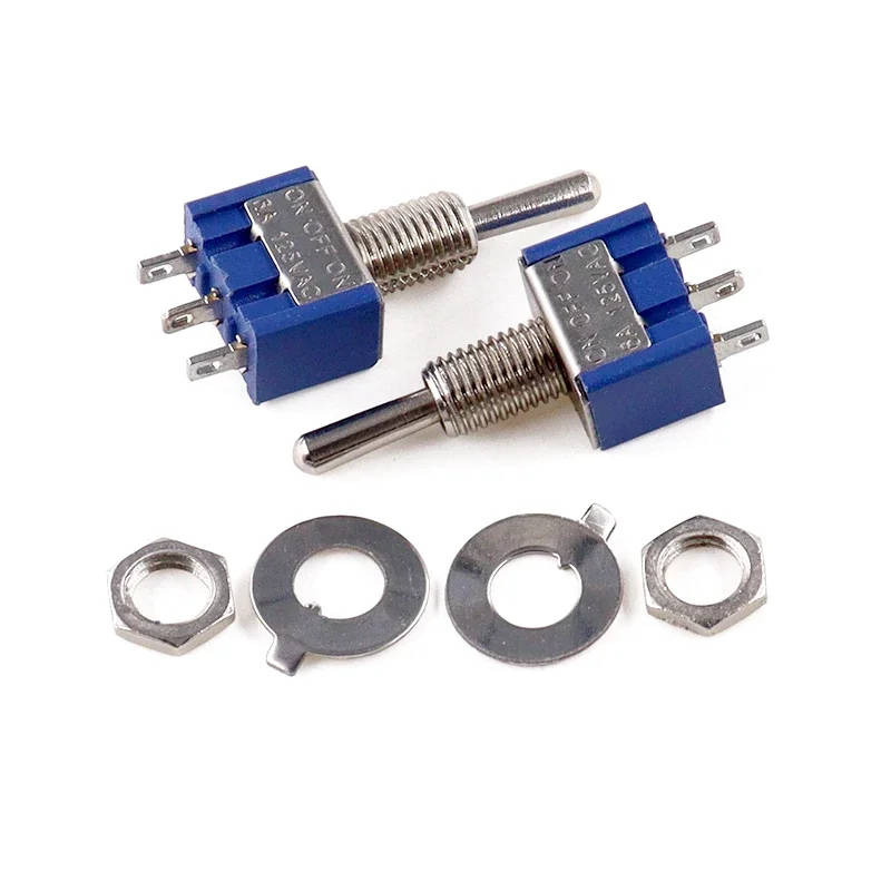 Фото Toggle Switch SPDT DPDT Rocker Switch MTS 5A 6A 125V Self-Reset Switch 3A 250 AC 3 6PIN ON-ON ON-OFF-ON №1