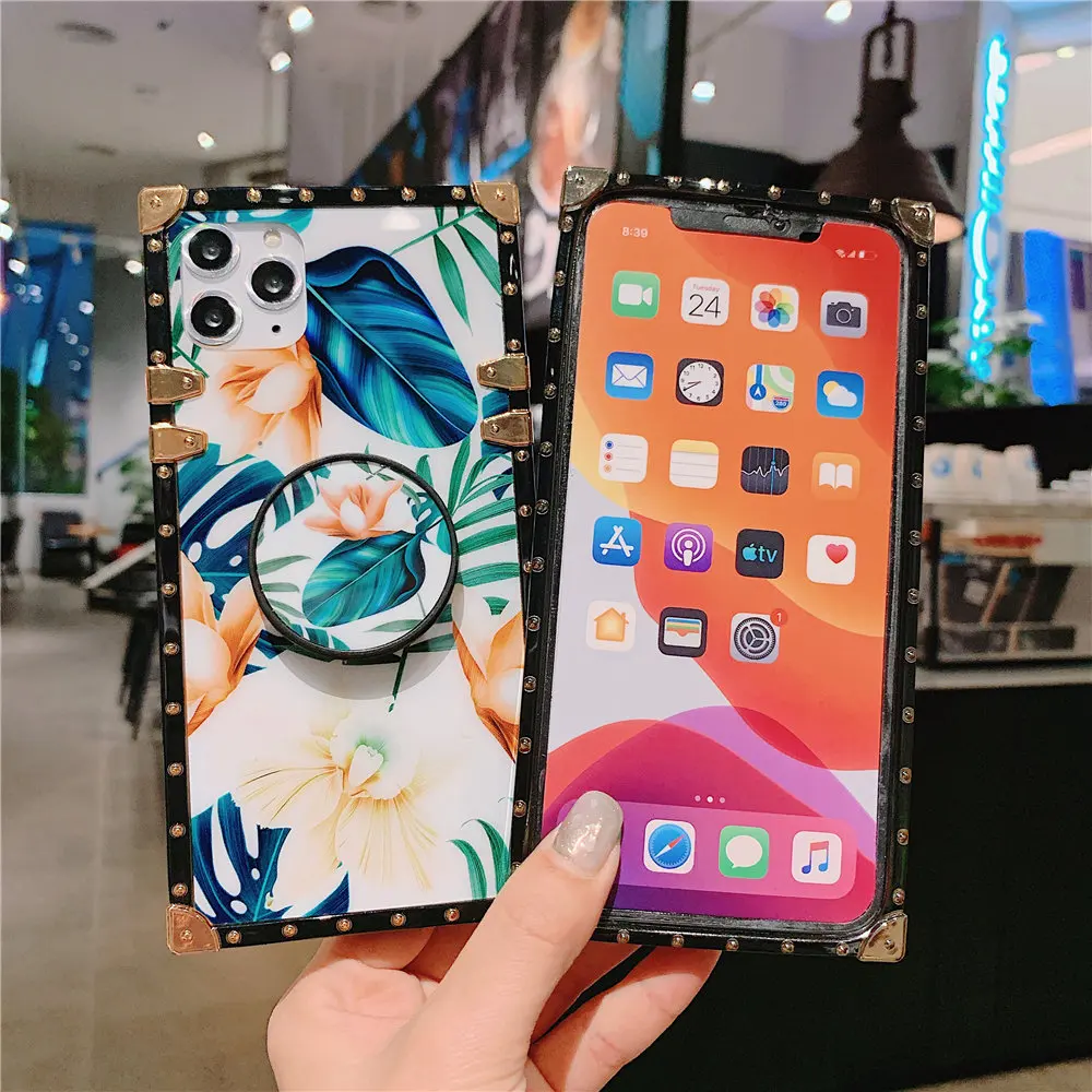 Роскошный квадратный чехол с мраморным камнем для телефона Samsung Galaxy S22 S21 S20 Note 20