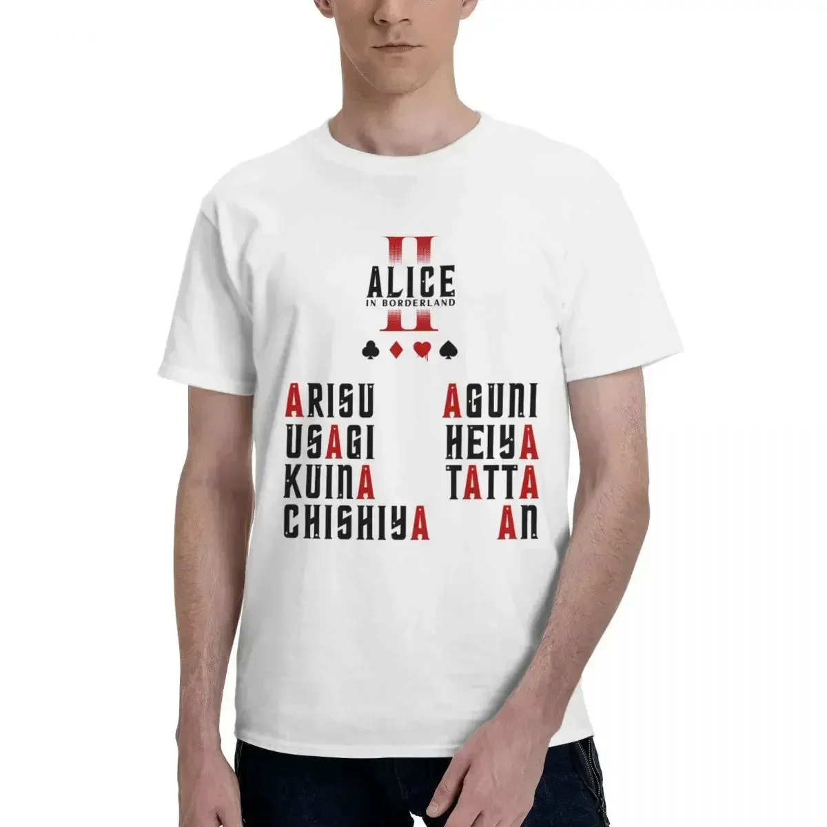 Оригинальная Мужская футболка из чистого хлопка с надписью Alice in Borderland