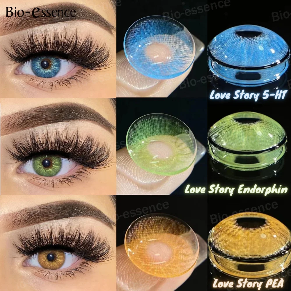 

Bio-essence 1 Pair Colored Contact Lenses for Eye Color Lenses Brown Lenses Blue Eye Lenses Natural Colored Eye Lenses Free Ship