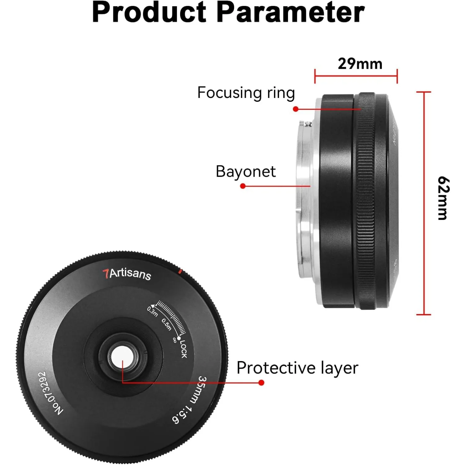7artisans 35 мм f5.6 Полнокадровый ультратонкий объектив с ручной фокусировкой для