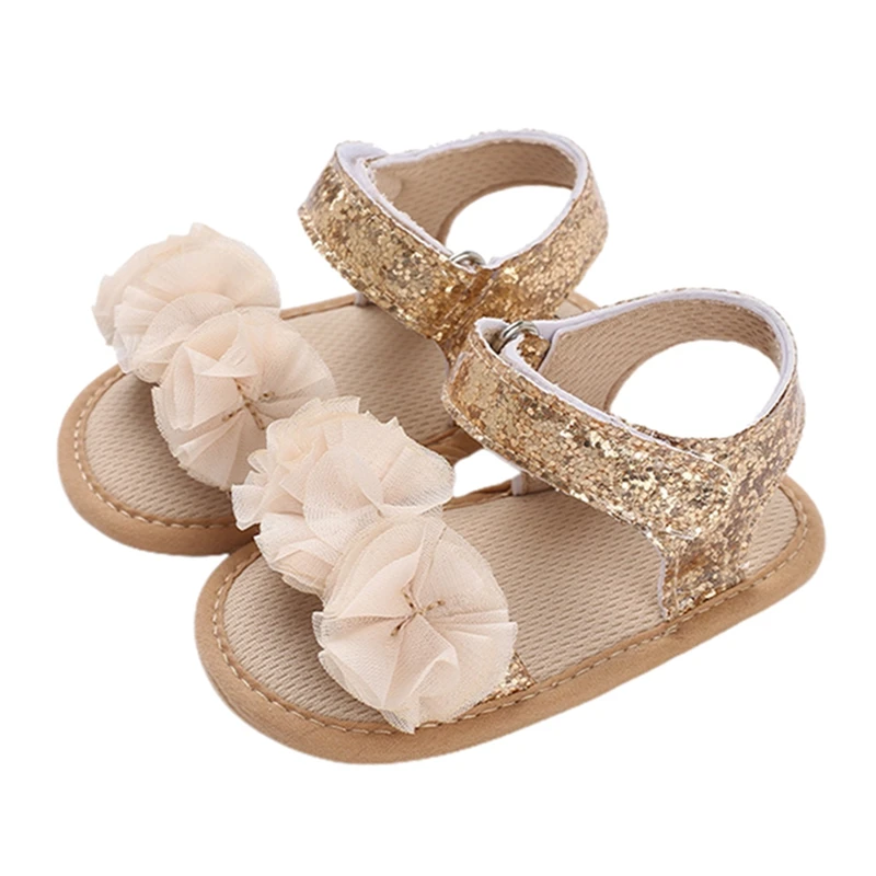 

Летние повседневные сандалии для девочек 0-18 месяцев, Нескользящие, с мягкой подошвой, для детской кроватки, подходят для школы и прогулок