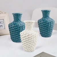 modern flower vase imitation ceramic plastic vase flower pot basket nordic home decoration ornament flower arrangement