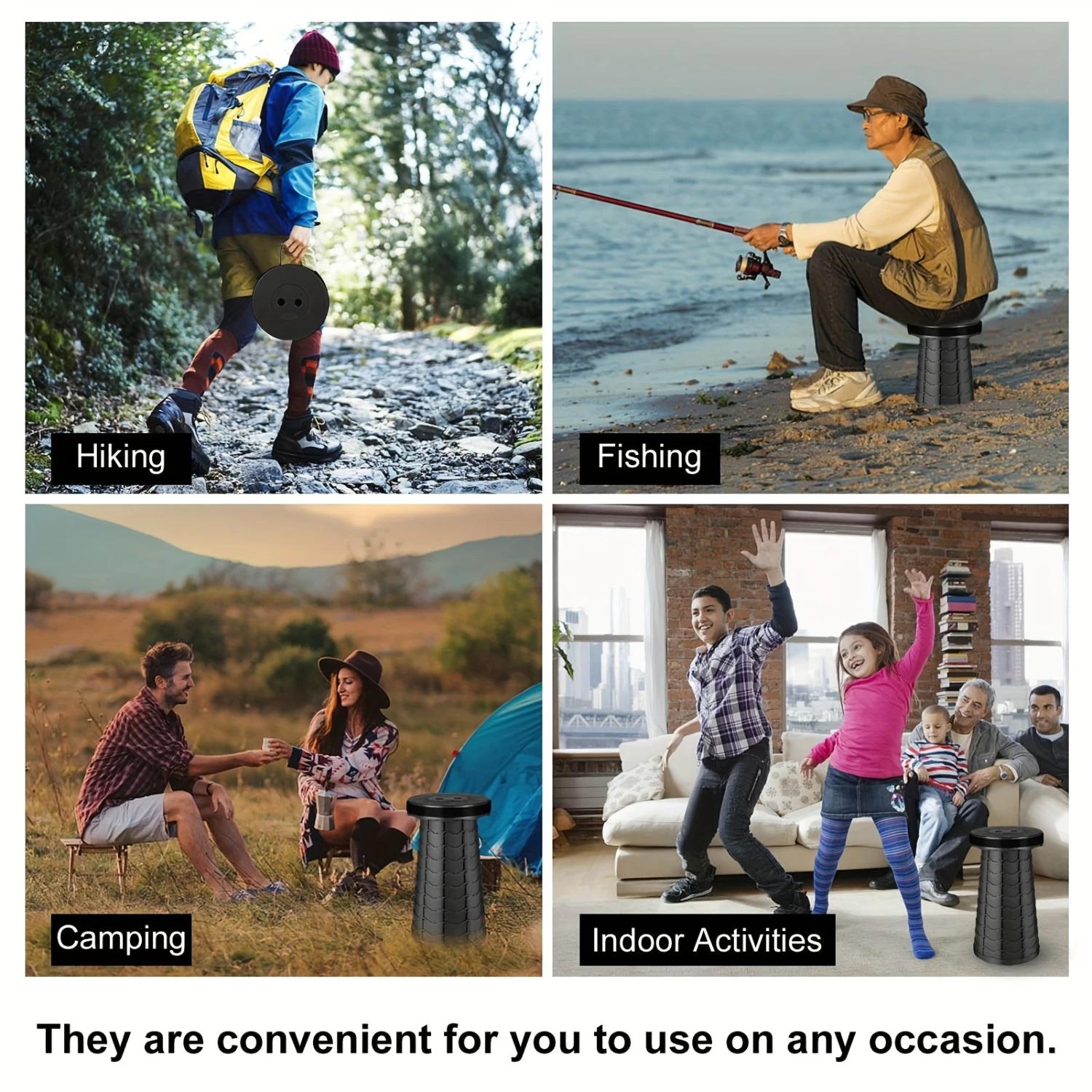 1pc Ultra-Portable Folding Camping Stool - Durable & Quick-Setup Seat Perfect for Fishing Outdoor Indoor Adventures Compa