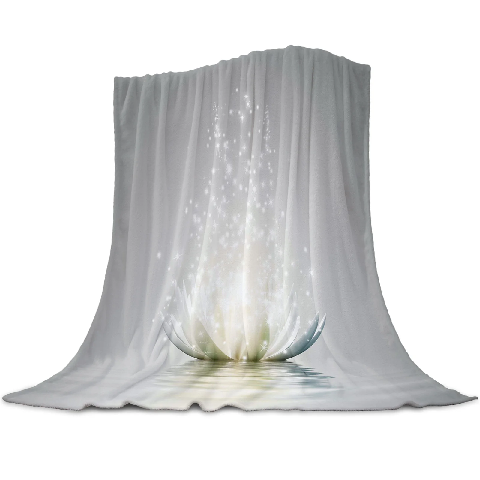 

Flower Abstract Lotus Blanket Flannel Winter Sheet Bedspread for Bed Sofa Travel Bedding Warm Fleece Throw Blankets