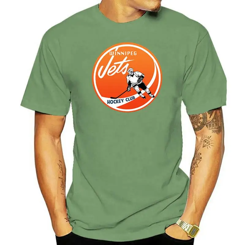 

T-Shirt 10 Jets, Wha, Hockey, Retro, Jersey Logo, Throwback, Winnipeg, Manitoba High Quality Casual Printing Tee Shirt