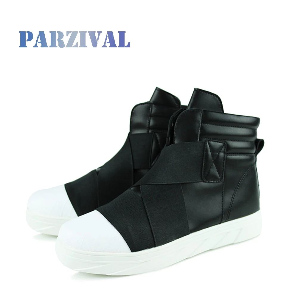 

PARZIVAL Fashion Men Martin Boots Autumn Mens Shoes Trend Casual Shoes Men Walking Shoes Thick-soled High Top Motorcycle Shoes