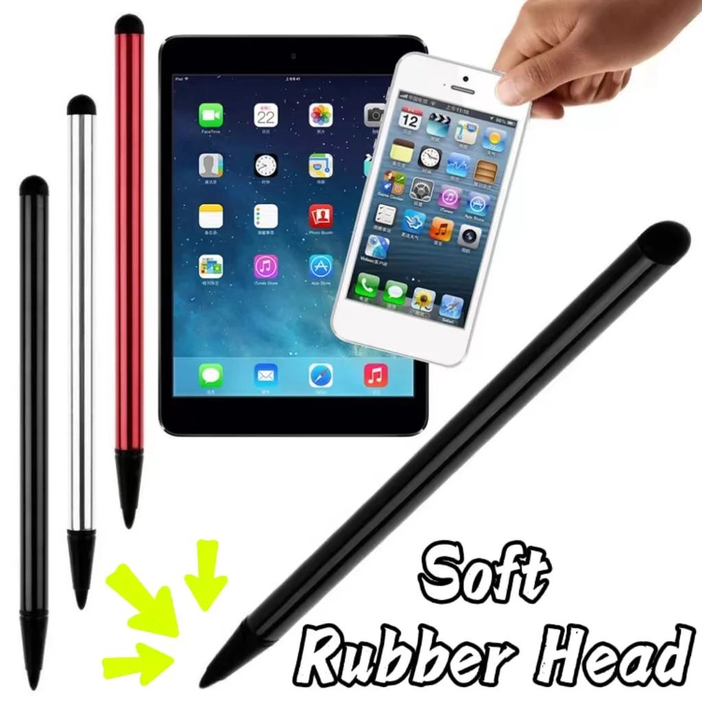 

Universal Touch Screen Stylus Pencil Rubber Soft Nib Metal S Pen for Iphone Samsung IPad Tablet For Capacitive Resistive Screen