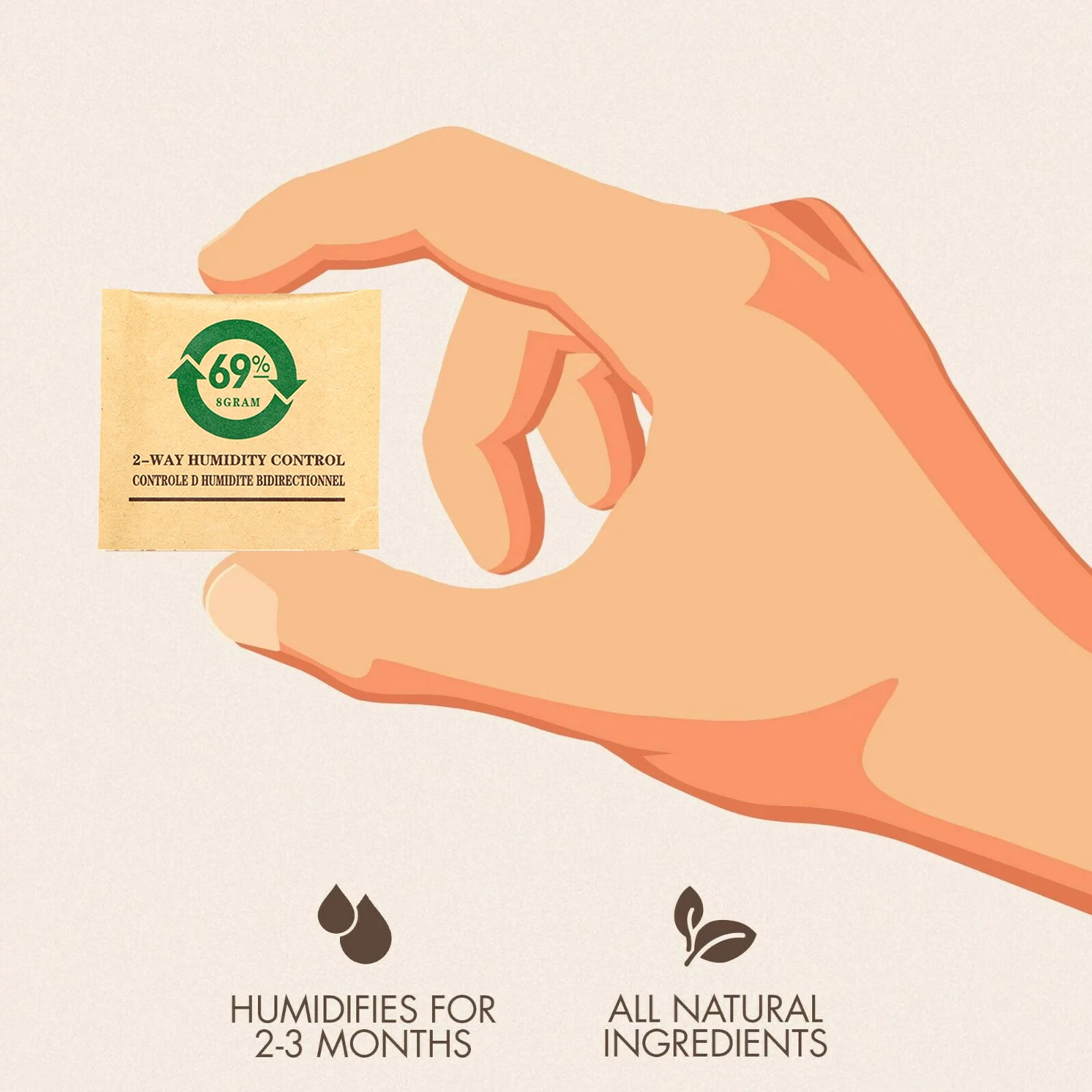 Увлажнитель для сигар 69% относительной влажности