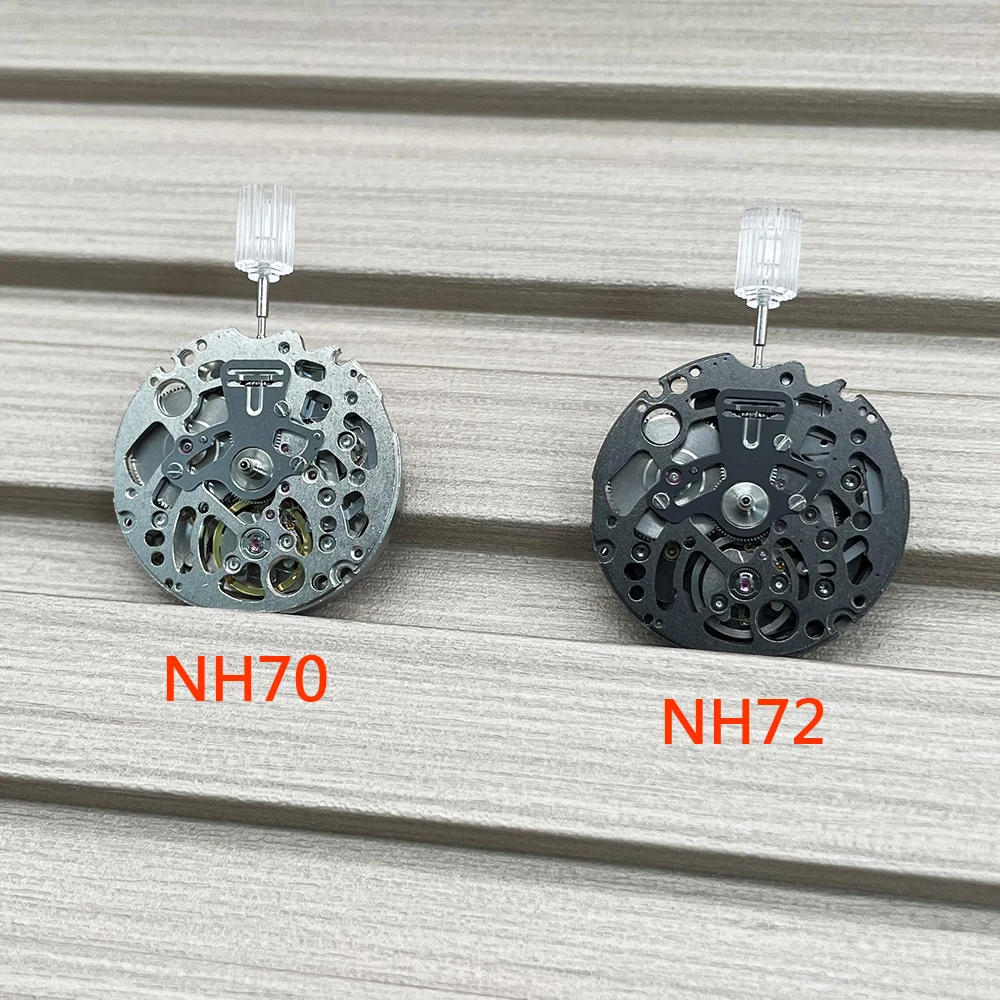 

Japan NH72/NH72A Skeletonized Mechanical Movement Black Metal 3 Hands Automatic Self-winding Mechanism NH70/NH70A