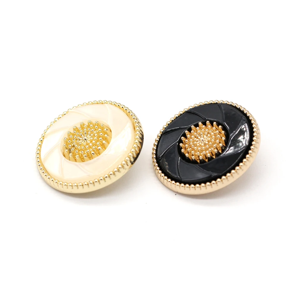 Эквабо 6шт 15/25мм круглые золотые металлические пуговицы специальной формы для