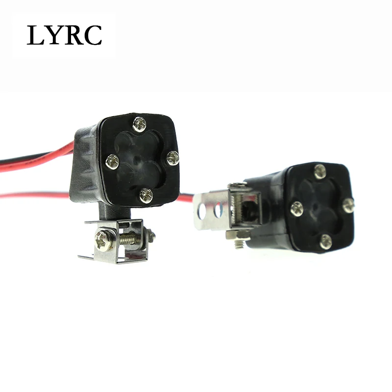 

RC Car 1/10 Simulation Car DIY Square Lamp Model Car Shell Bumper LED Spotlight 7V White Light Parts