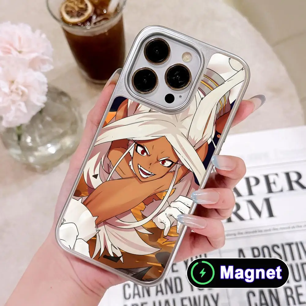 Фото Чехол MHA Mirko для iPhone 17 16 15 14 13 12 11 Air Pro Max Plus, электролитическое серебряное покрытие, магнитный, с серебристым гальваническим покрытием №4